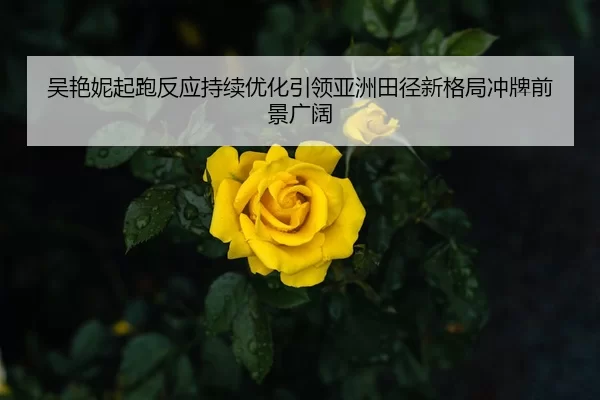 吴艳妮起跑反应持续优化引领亚洲田径新格局冲牌前景广阔
